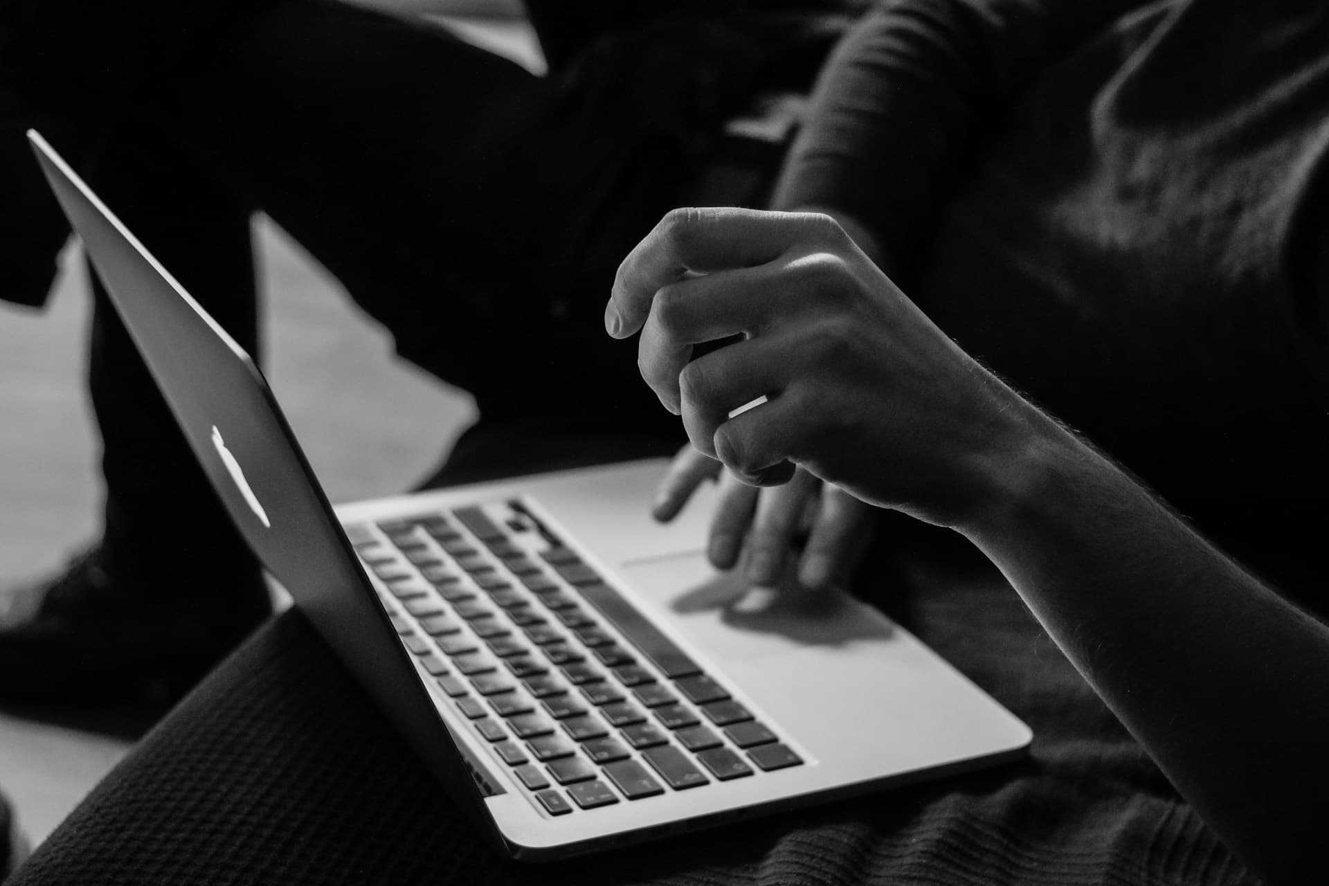 A person working on a computer